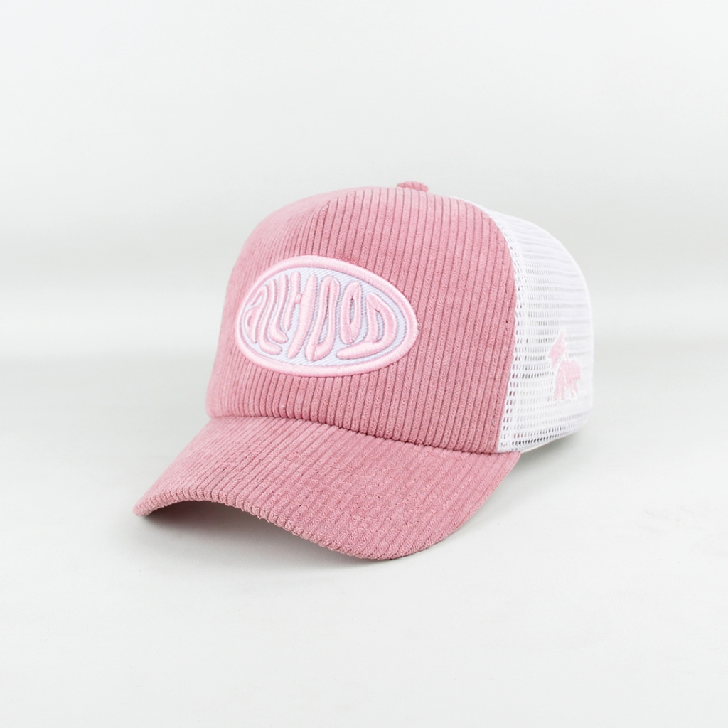 Trucker Allhood Corduroy Topi Trucker Allhood Corduroy Core Pink