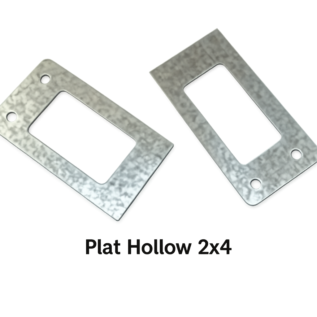 Plat Hollow 2x4 Gantungan Ring Besi Hollow Aksesoris Gypsum