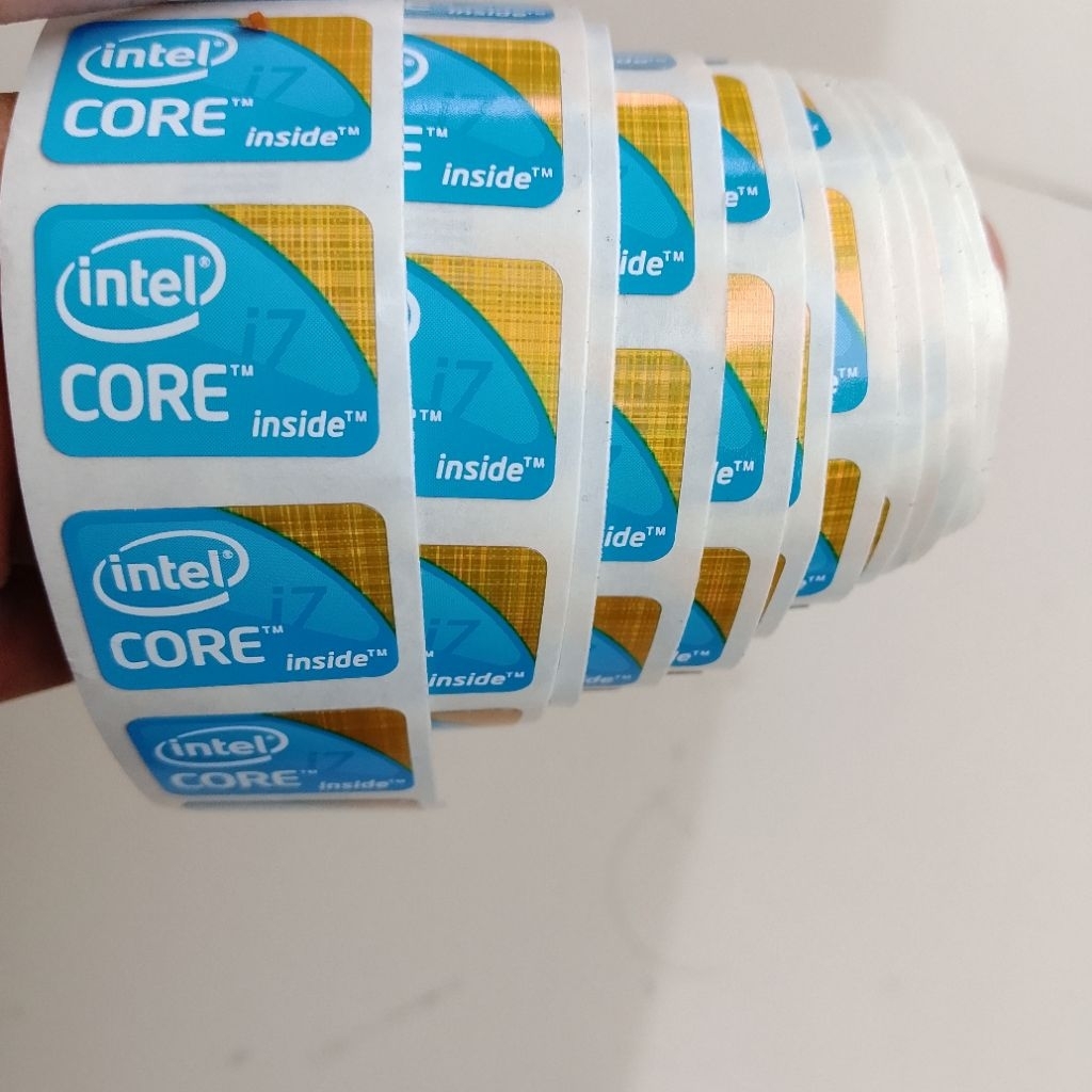 Logo Prosesor Laptop i5 Gen 8 dan Intel Core i7 Sticker Stiker Emblem Laptop All Merk Hologram Harga
