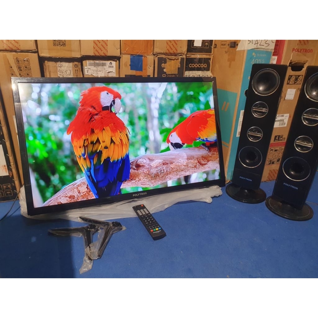 TV led second 32 inch POLYTRON digital tv + salon tower, support DVB-T2,HDMI,Usb