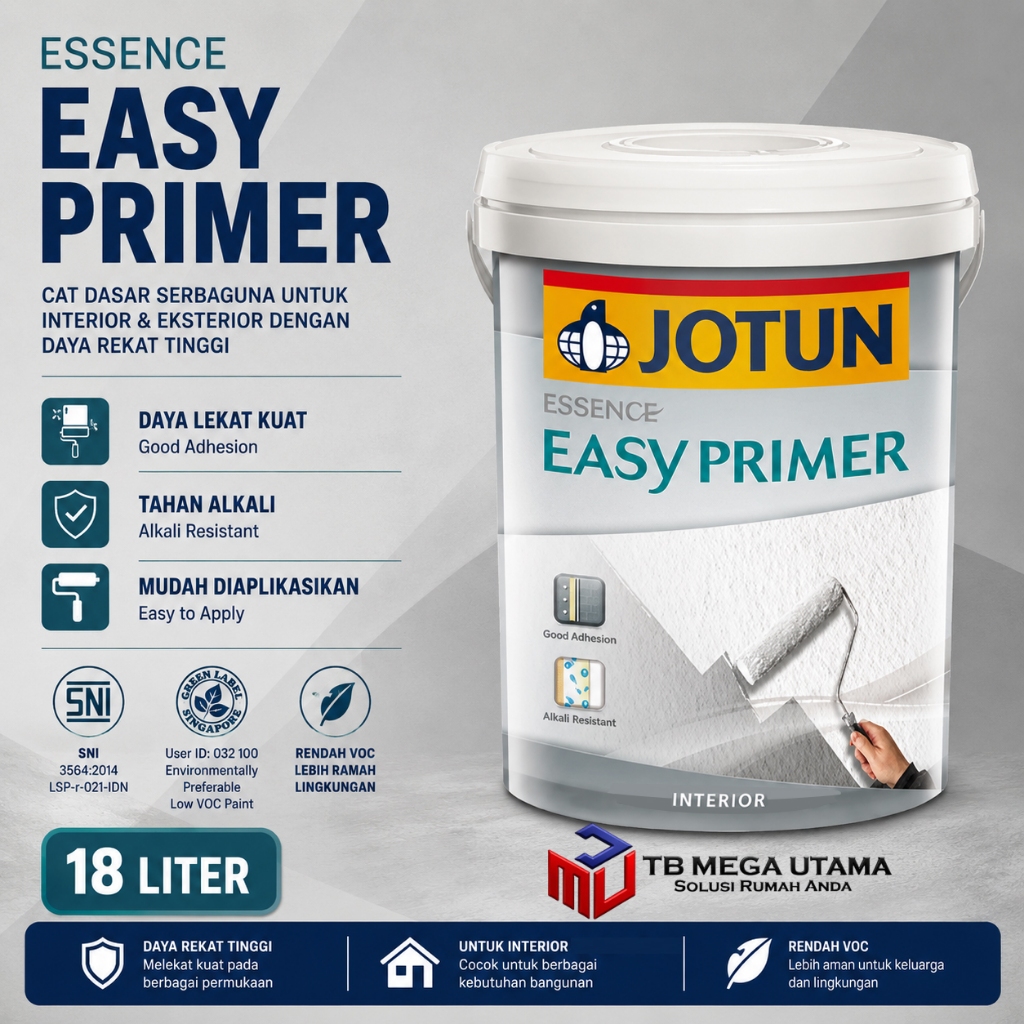 Jotun Easy Primer 18L (25kg) / Cat Dasar Dinding Tembok Interior