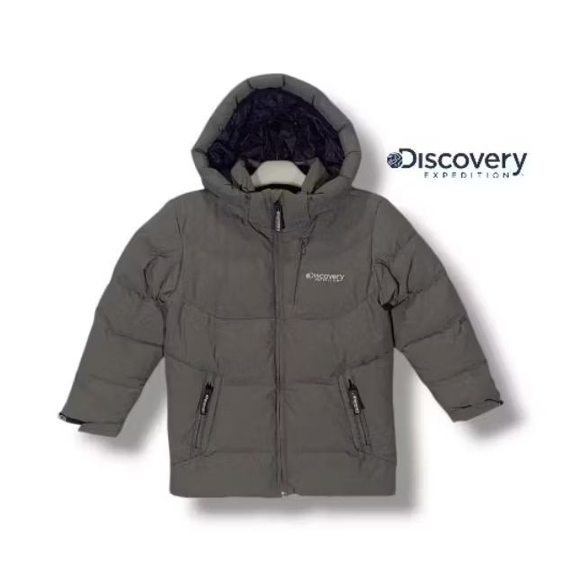 Discovery Expedition Kids Winter Down Outdoor Jacket Grey Size tag 120 fit 5-6 years (P55xL45/LD90) 