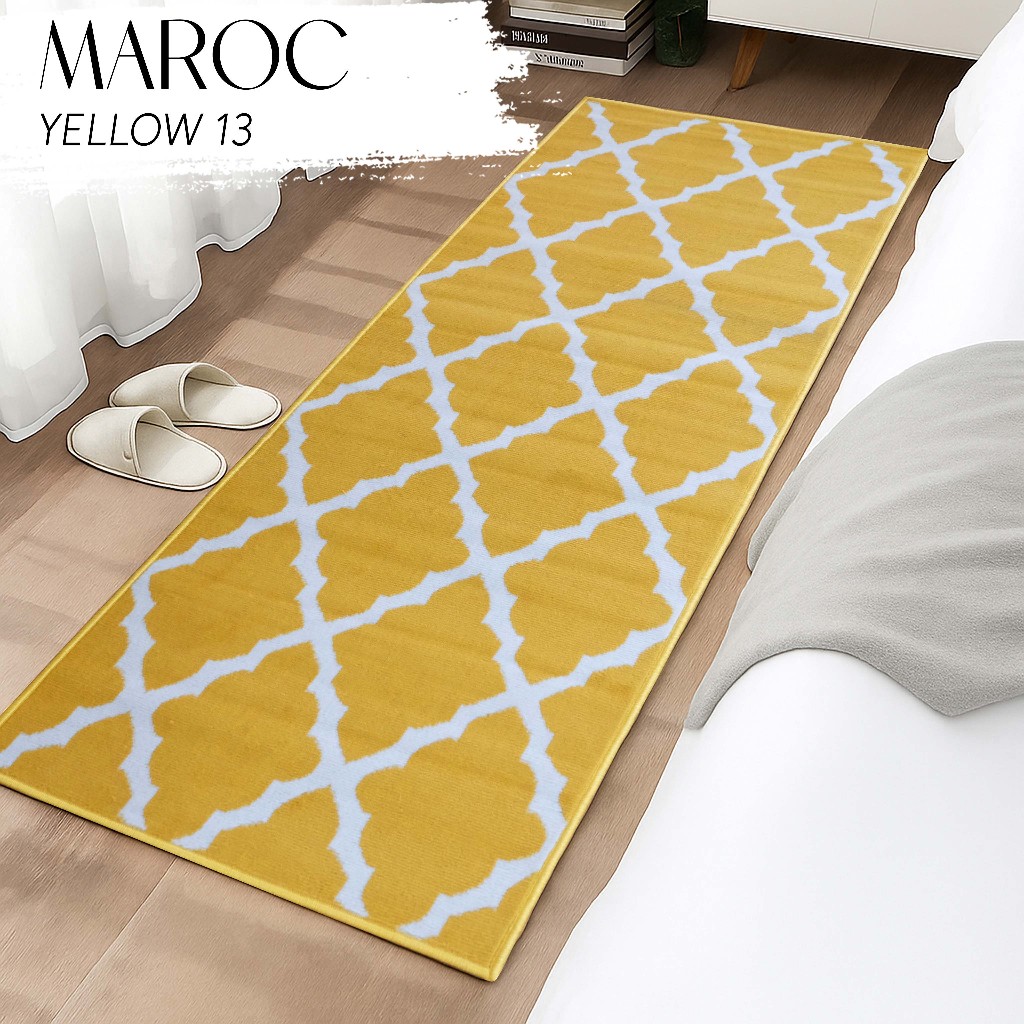 MAROC Karpet 80X200 YELLOW 13, Karpet Lantai, Karpet Bawah Meja,Karpet Bawah Kasur
