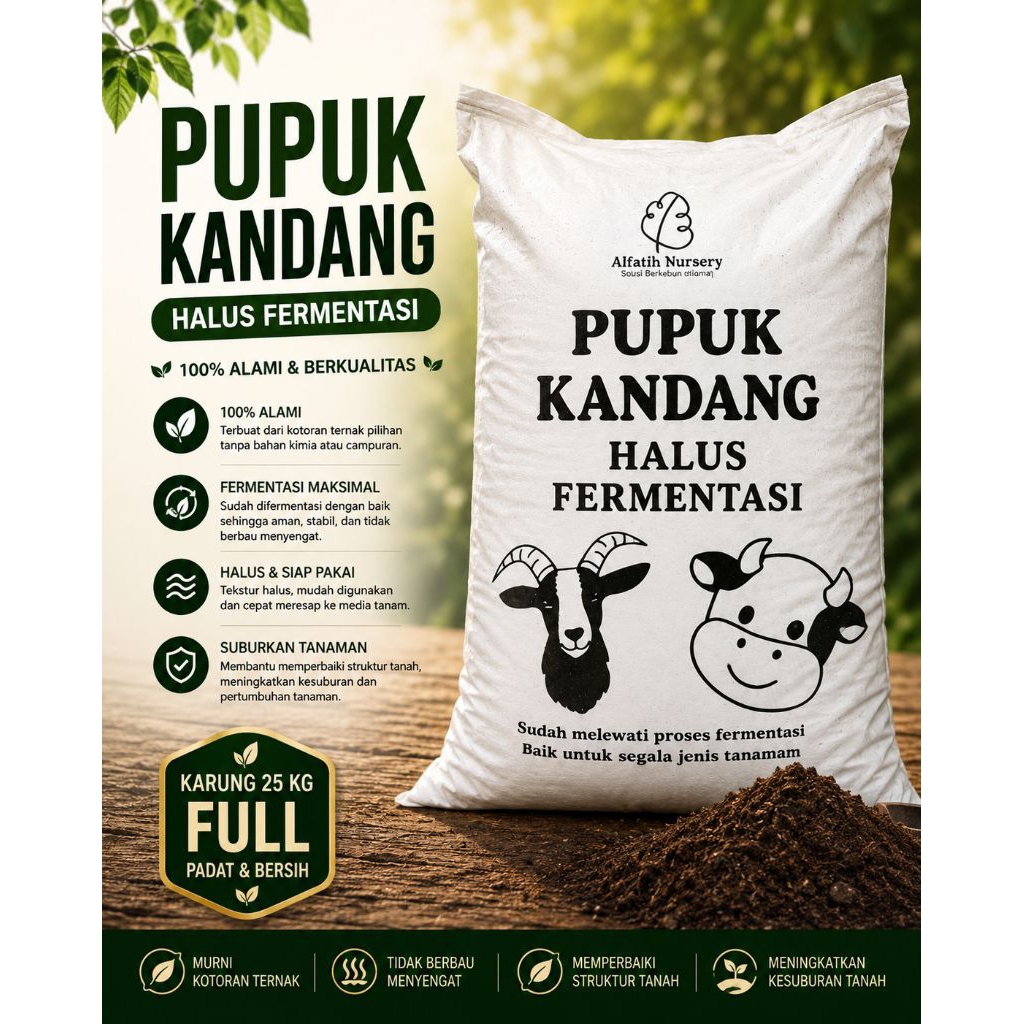 Pupuk Kohe Kambing Mix Sapi Halus murni Kohe