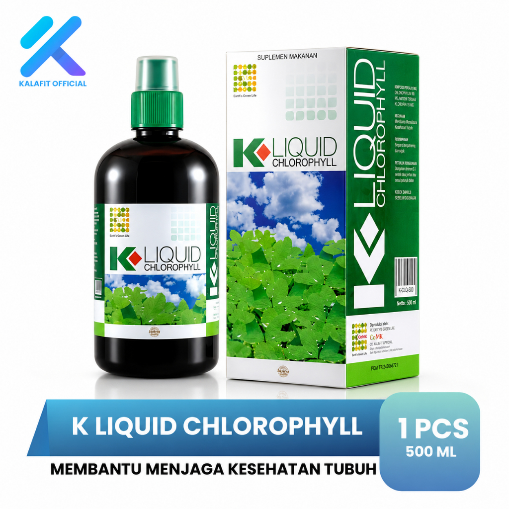 K-Liquid Chlorophyll Klink Klorofil K Link Original Minuman Kesehatan Tubuh Klorofil 500 ML