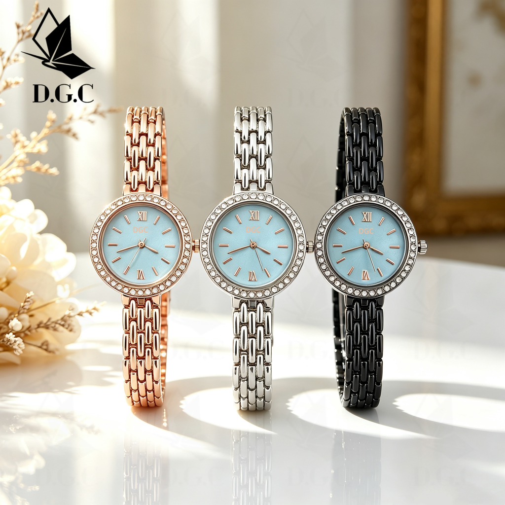 DGC 30250 Jam Tangan Wanita Dgc Dial Bulat Warna Minimalis Elegan Fashion Terbaru Korea Jam Tangan K