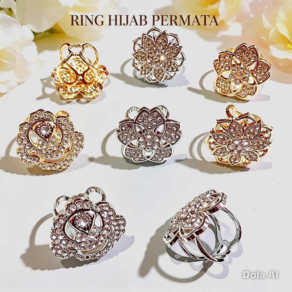 Ring hijab mewah/Bros cincin/bros kolong