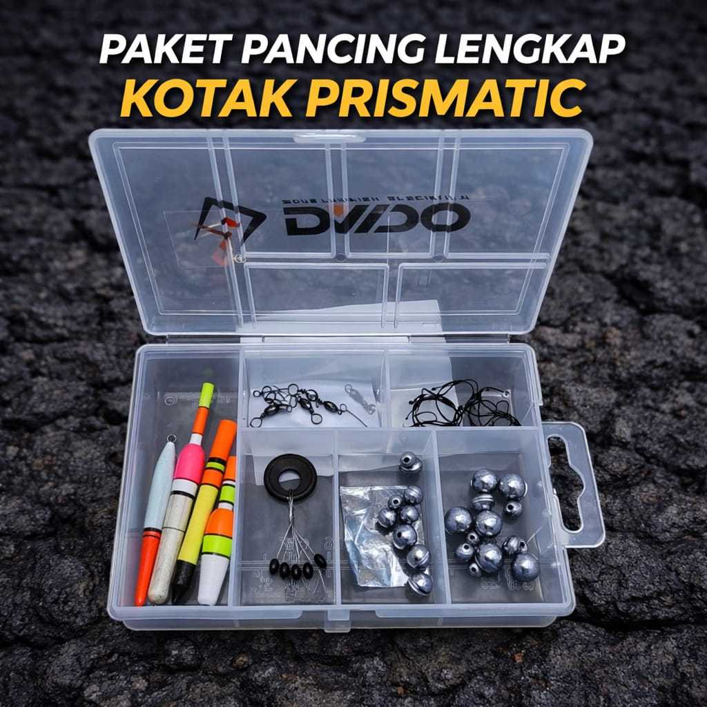 Paket Alat Pancing 1 Kotak Daido Prismatic Fullset