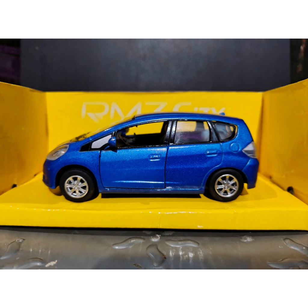 Diecast RMZ City Miniatur  Mobil Honda Jazz - Blue