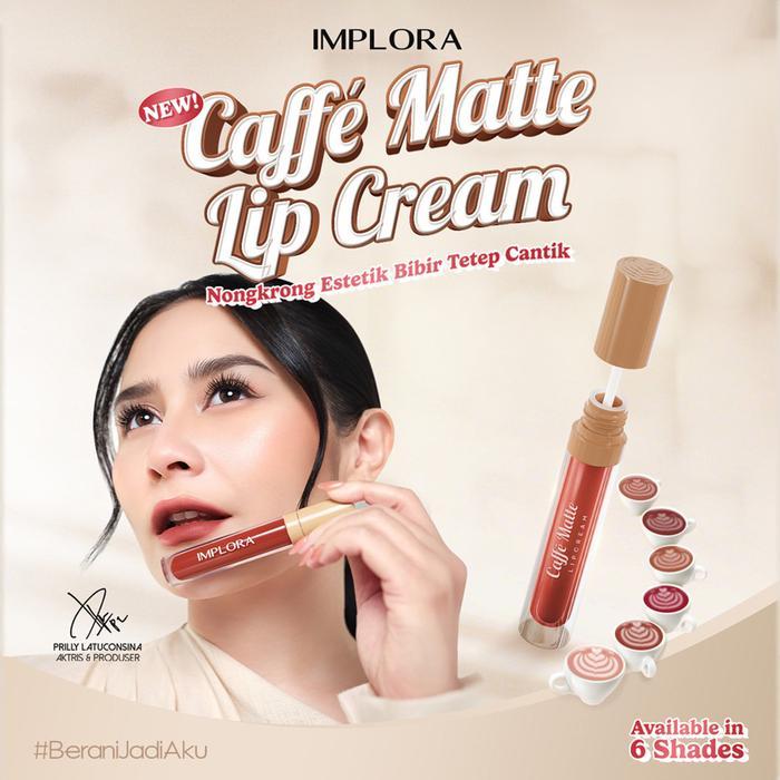 [LUSINAN] Implora Caffe Matte Lip Cream | Lip Transferproof dengan UV Shield Protection