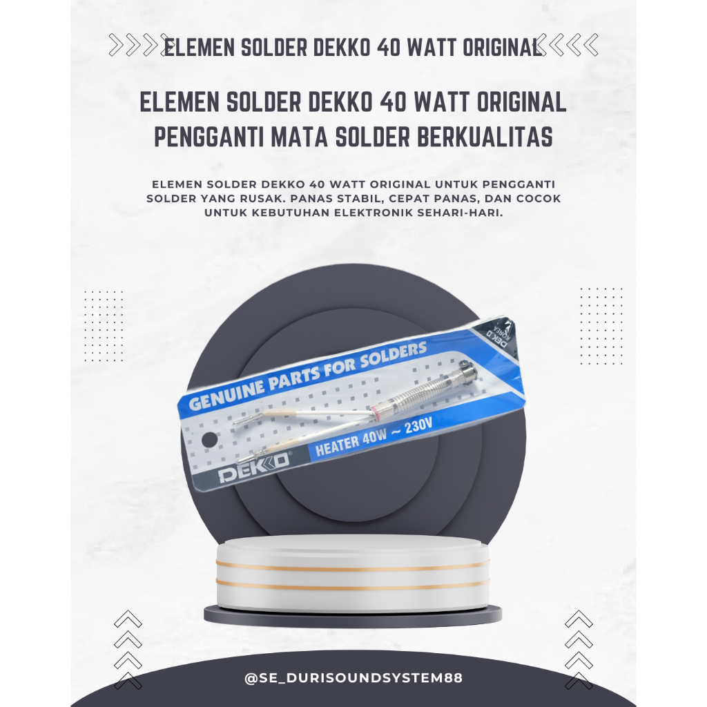 Elemen solder, elemen solder 40 watt dekko, elemen solder dekko 40 watt original (asli)