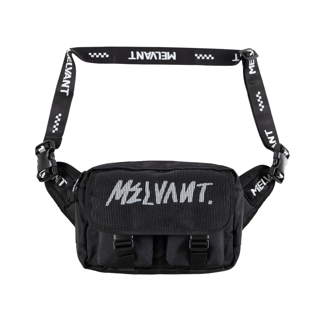 Melvant - MFP Edith Black Fanny Pack | Tas Slingbag Hitam Pria