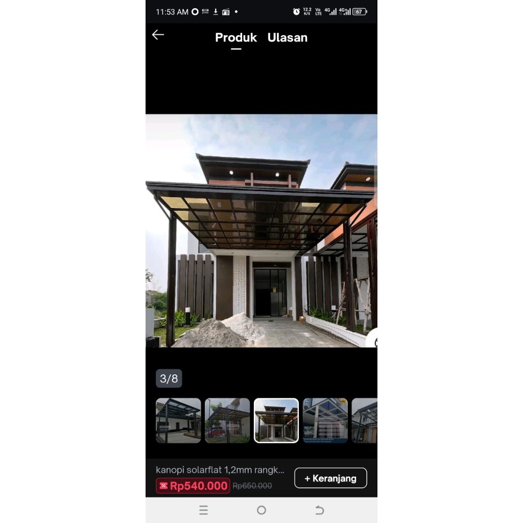 canopy rumah dan toko