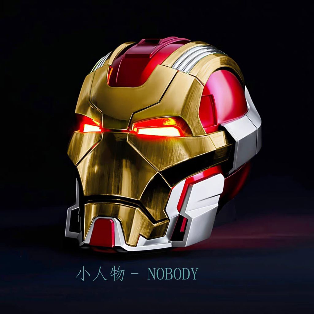 Joetoys Helmet Iron Man Heartbreaker Mark 17 Mk XVII Iron Man Heart Breaker Helm Skala 1/1 Lifesize 