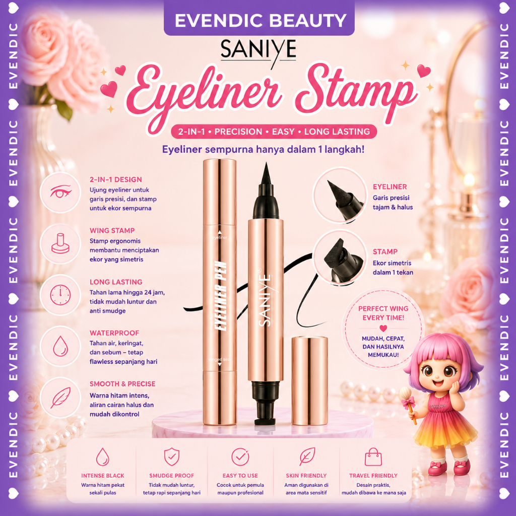 READY SANIYE Black Eyeliner Stamp Waterproof Liquid Eyeliner Profesional Makeup M438A | eyeliner sta