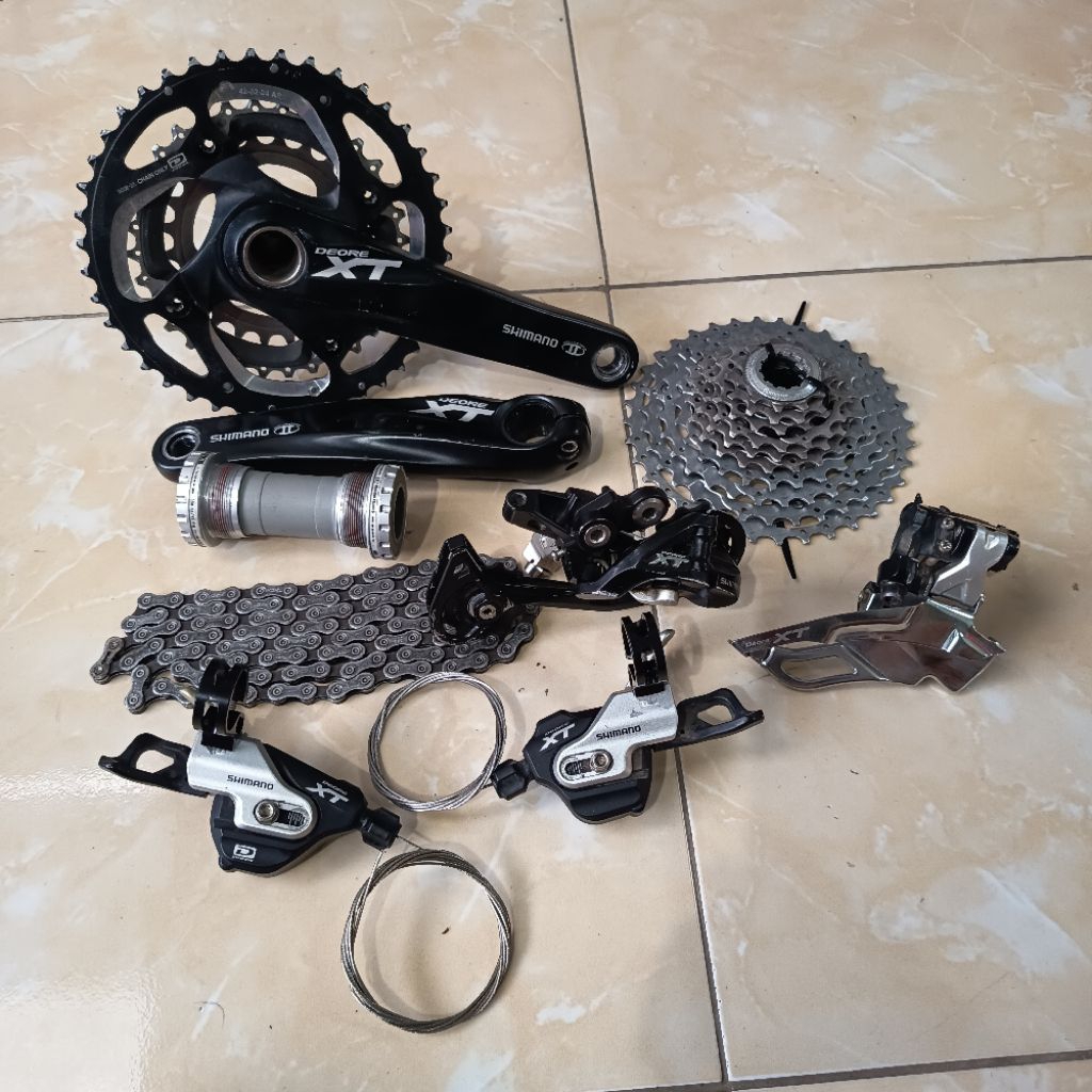 Crank + Groupset Shimano Deore XT 3x10 Speed Original