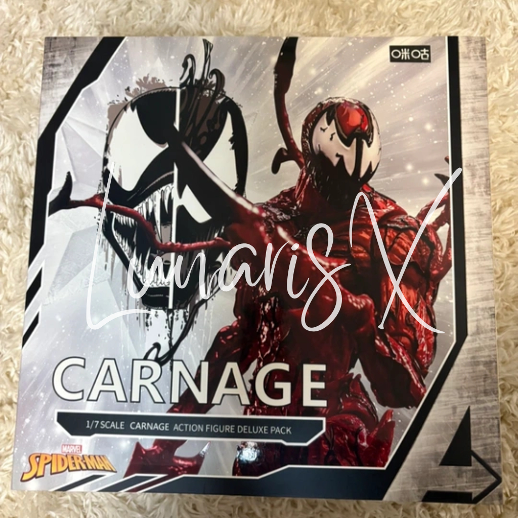 MIGU MW Culture Villian Carnage Marvel Spiderman Deluxe Original Action Figure
