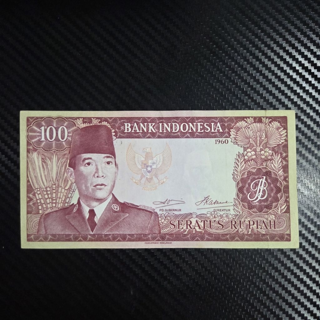 Uang Kuno 100 Rupiah 1960 Soekarno Bank Indonesia Asli Koleksi Antik
