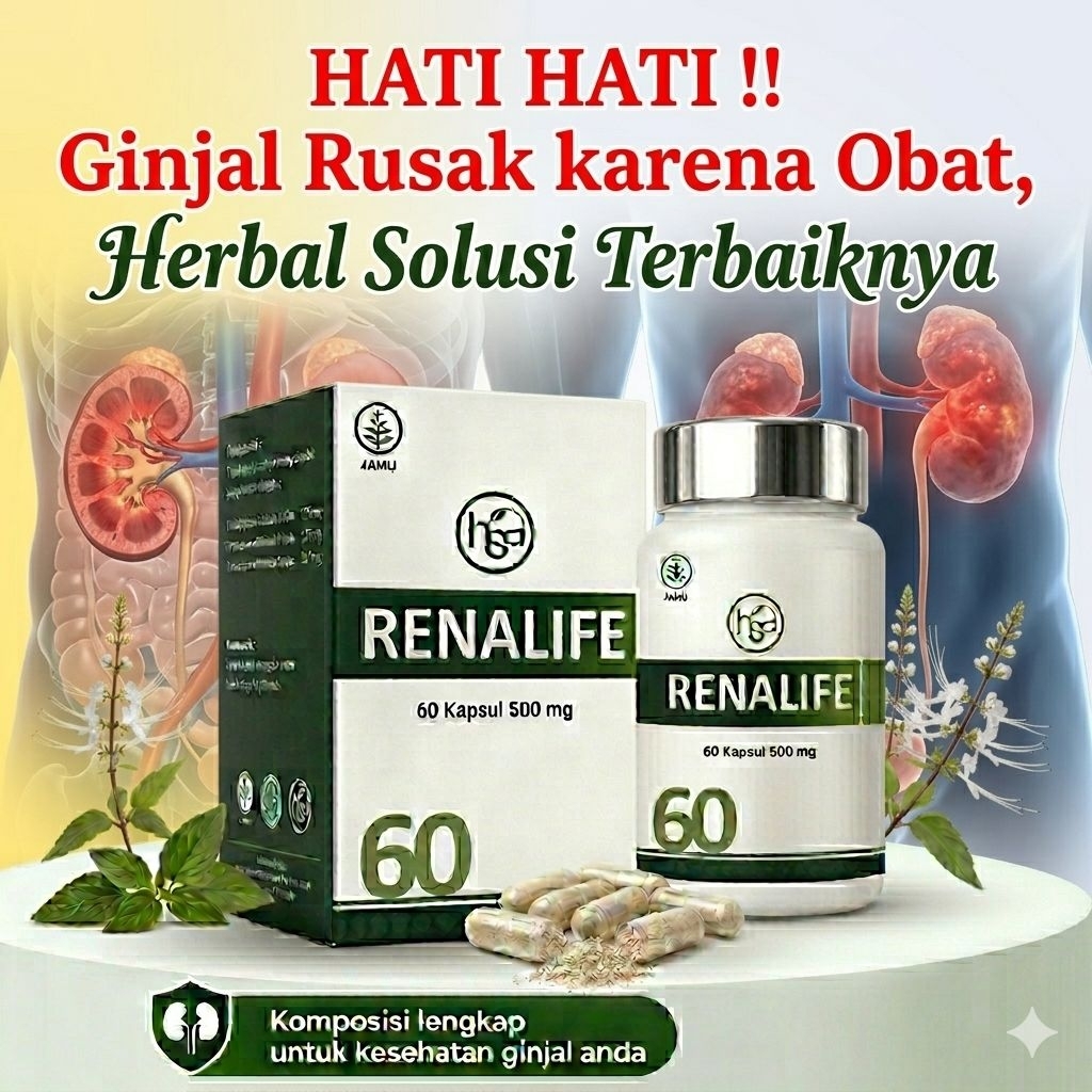 Renalife herbal untuk menyehatkan fungsi ginjal dan membersihkan kotoran ginjal