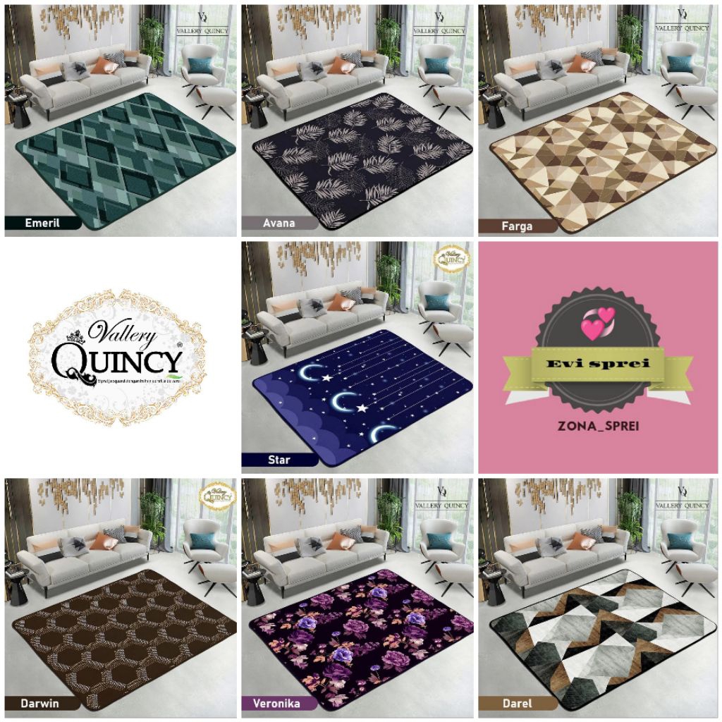 Karpet vallery 150x190 karpet anti Slip vallery quincy