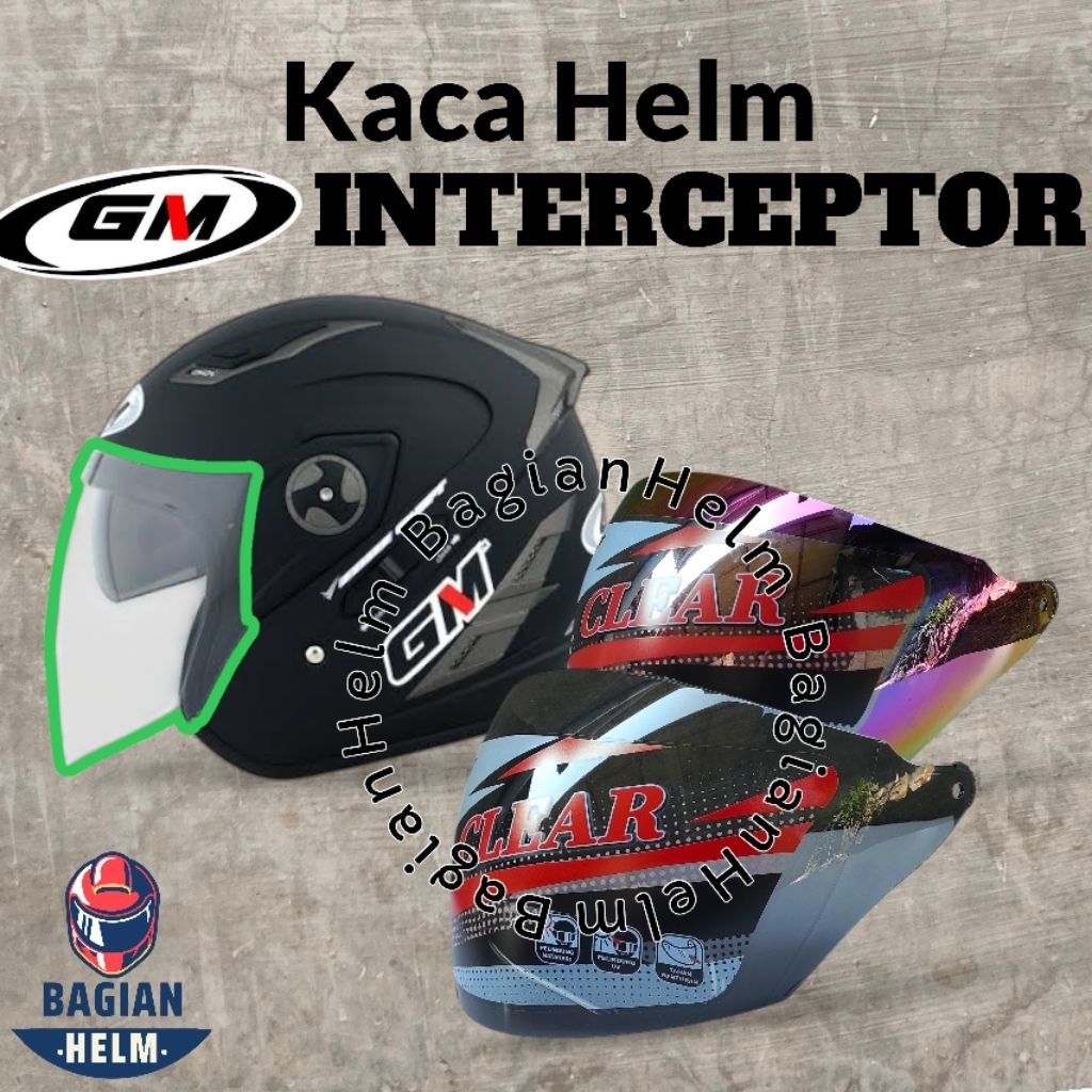 Kaca Helm GM INTERCEPTOR Visor Helm GM INTERCEPTOR