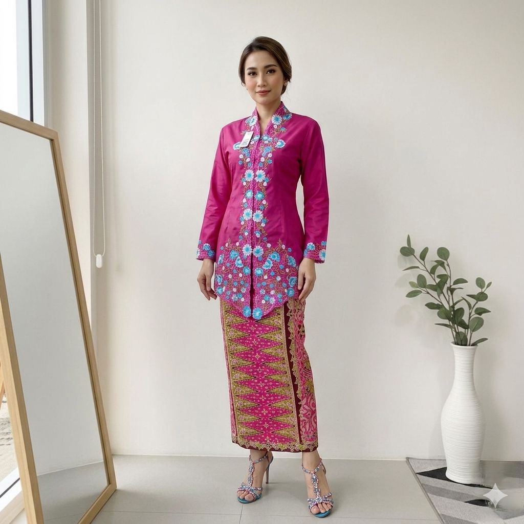 Set Encim Rambat - Set Kebaya Encim Bordir Modern - Set Kebaya Modern