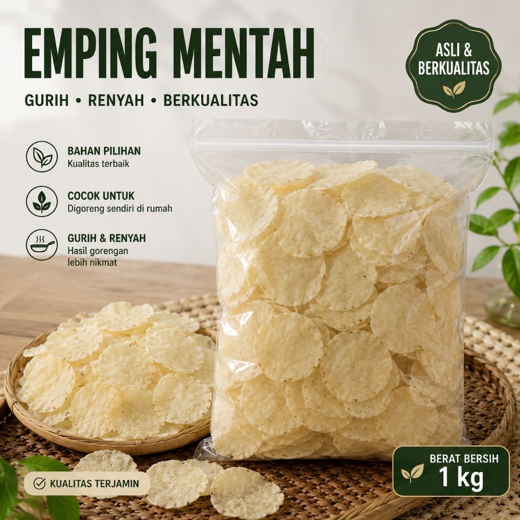 EMPING MELINJO MENTAH Kualitas Super 1 Kg