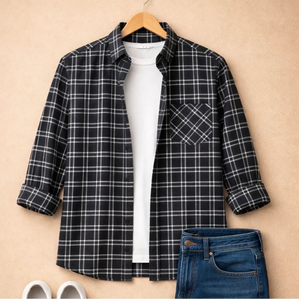 F2D Kemeja Flanel Blue Green Elegant Best Seller / flanel/hem pria/ flanel pria/ kemeja flanel/ eigh