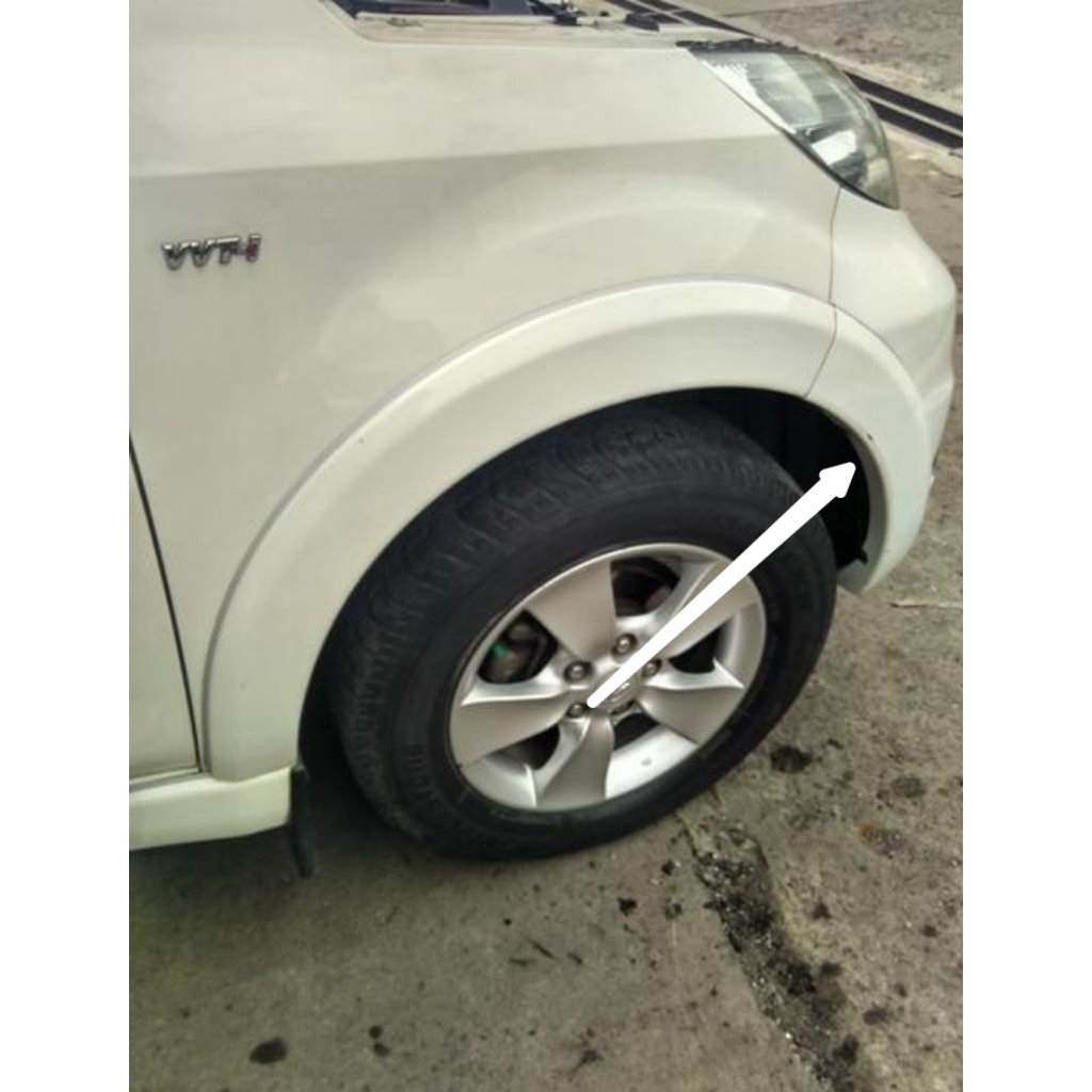 over fender rush Terios bagian depan bemper