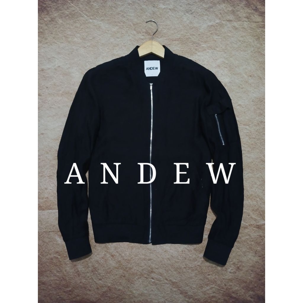 Jaket casual bomber ANDEW katun linend bekas pakai