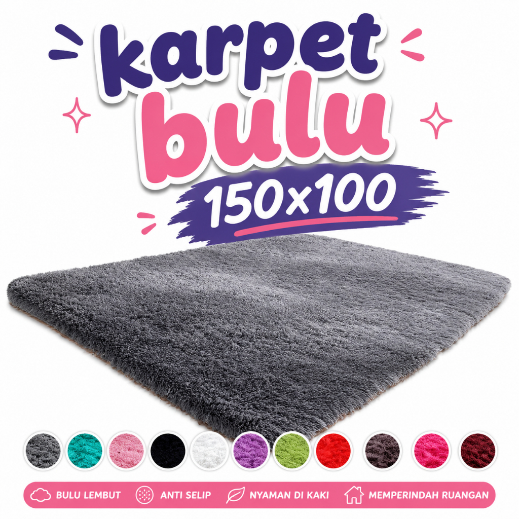 KARPET BULU RASFUR ALAS DASWOL 150X100 Karpet Lembut