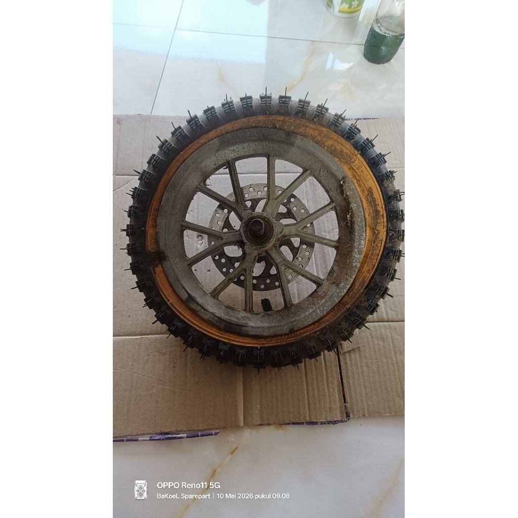 VELG DEPAN TRAIL MINI 50CC SET BAN CAKRAM TINGGAL PAKAI