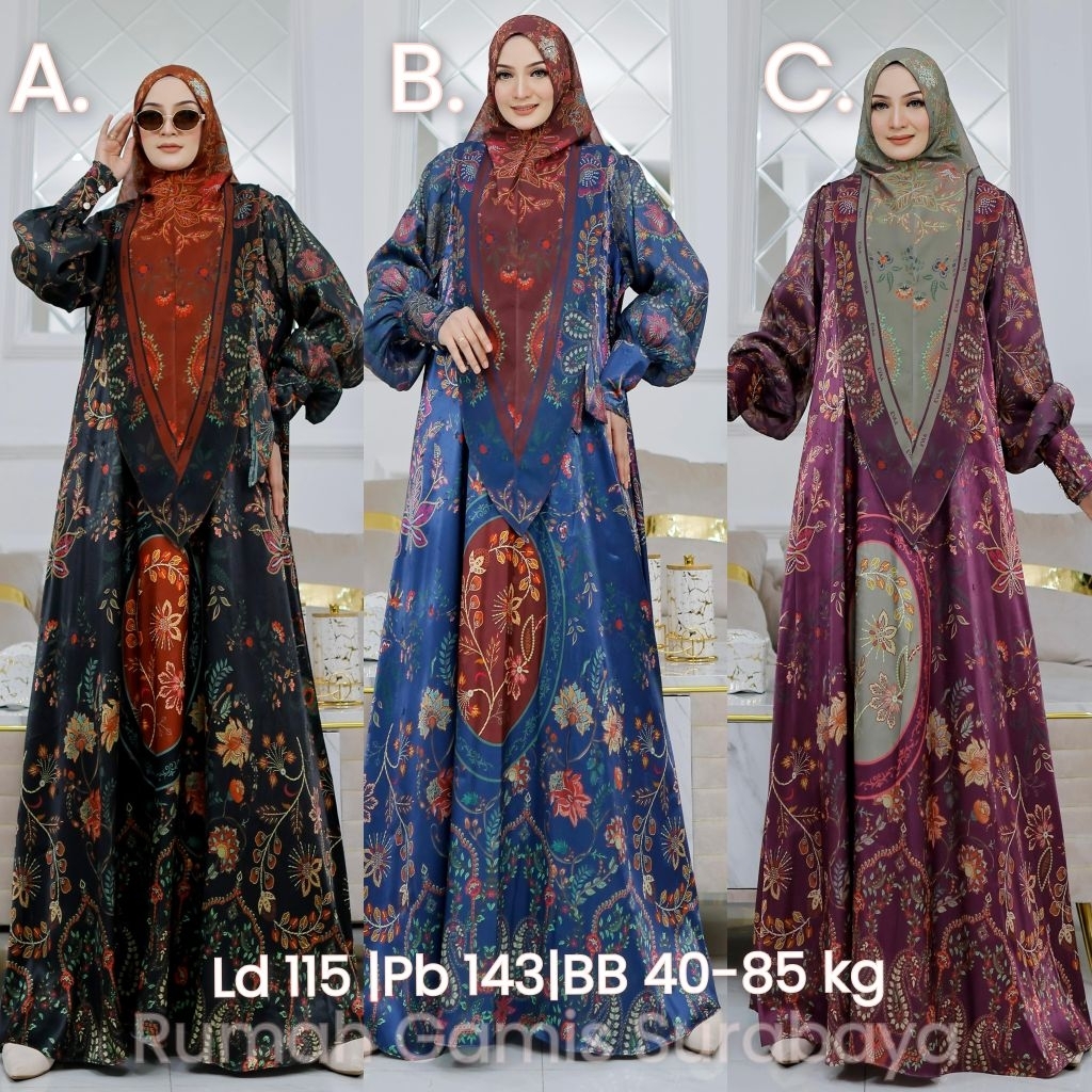 HAIFA SERIES BY YODIZEIN SYARI GAMIS SYARI SET SET KHIMAR READY RUMAH GAMIS SURABAYA