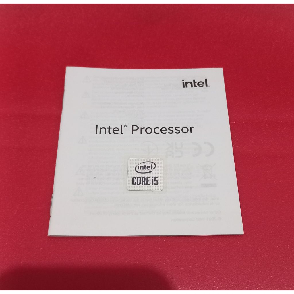 Stiker original intel core i5 gen 10