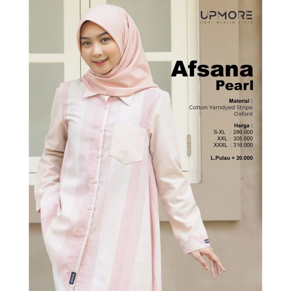 TUNIK MUTIF AFSANA WARNA PEARL BY UPMORE