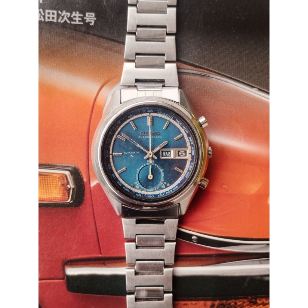 Very rare vintage seiko chronograph "flyback" 7016-8000