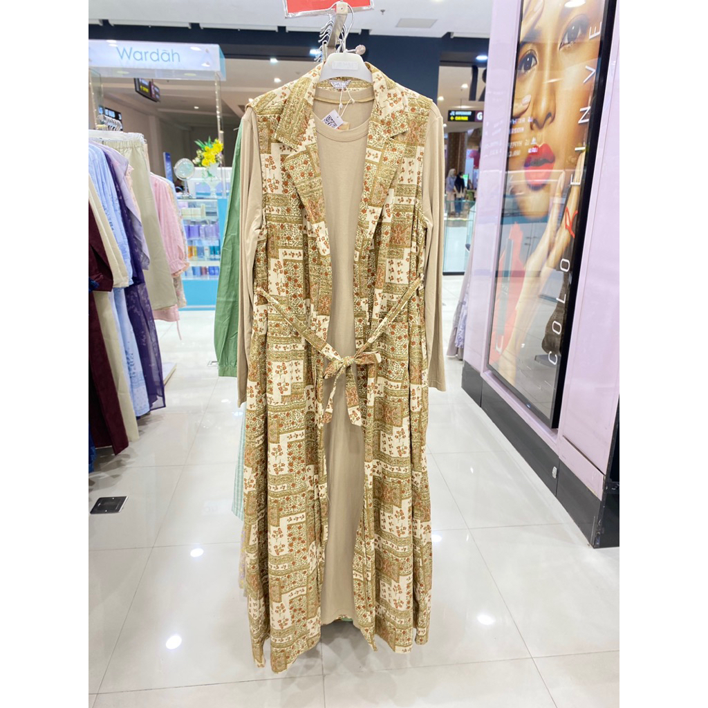 gamis expand cardigan panjang+inner batik(PRMO