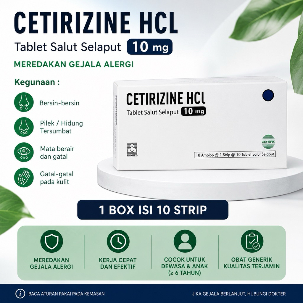 Cetirizine 10mg  generik promed
