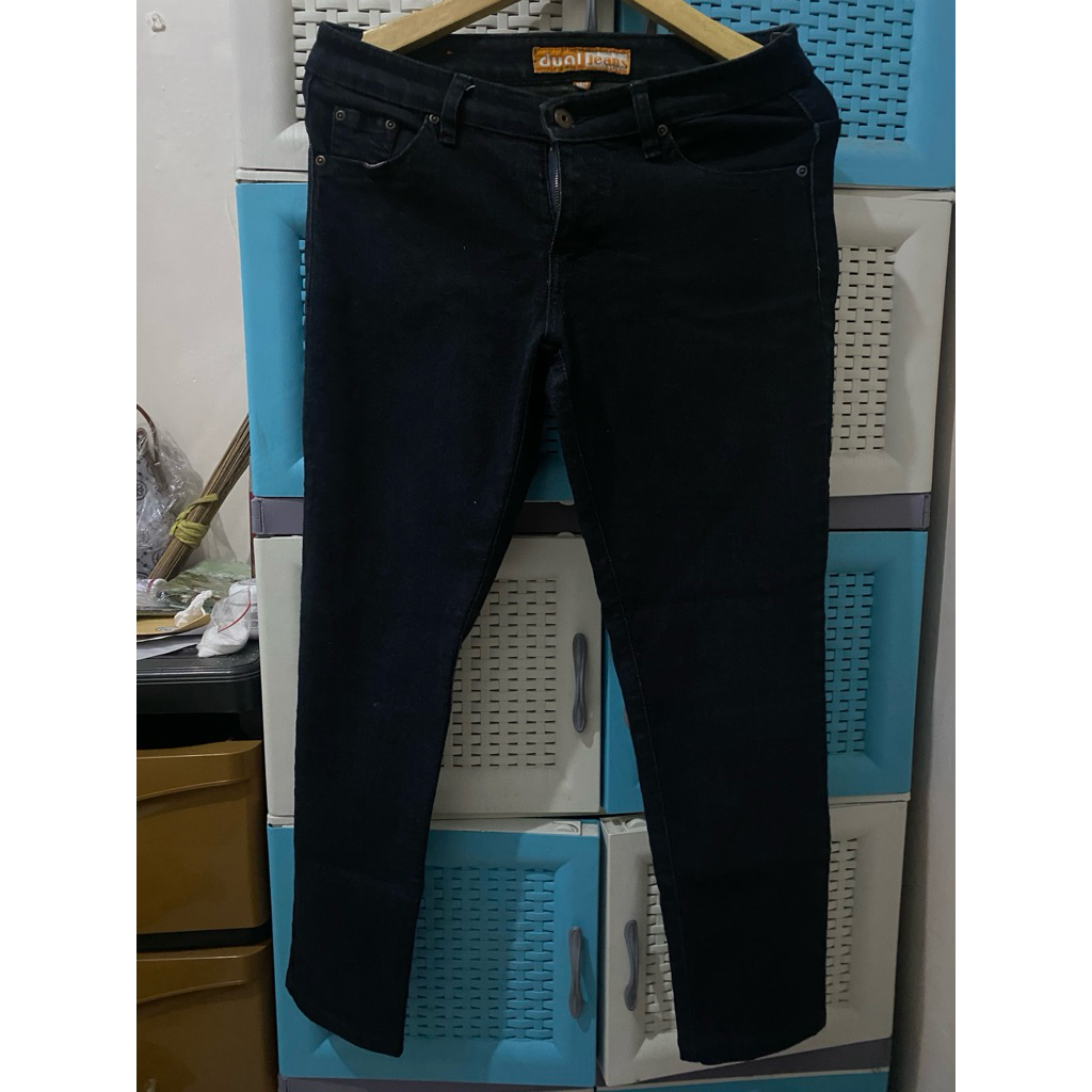 JEANS BRAND DUAL JEANS HITAM NEW