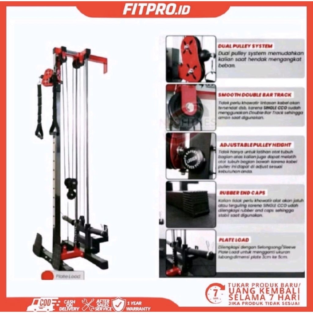 ALAT FITNES SINGLE CABLE CROSOVER ALAT ANGKAT BEBAN