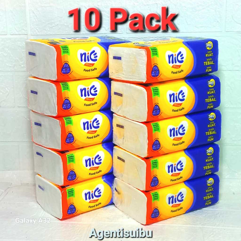 paket [ 10 pack ] NICE Facial Tissue isi 360 helai 2 ply, promo nice 10 pack