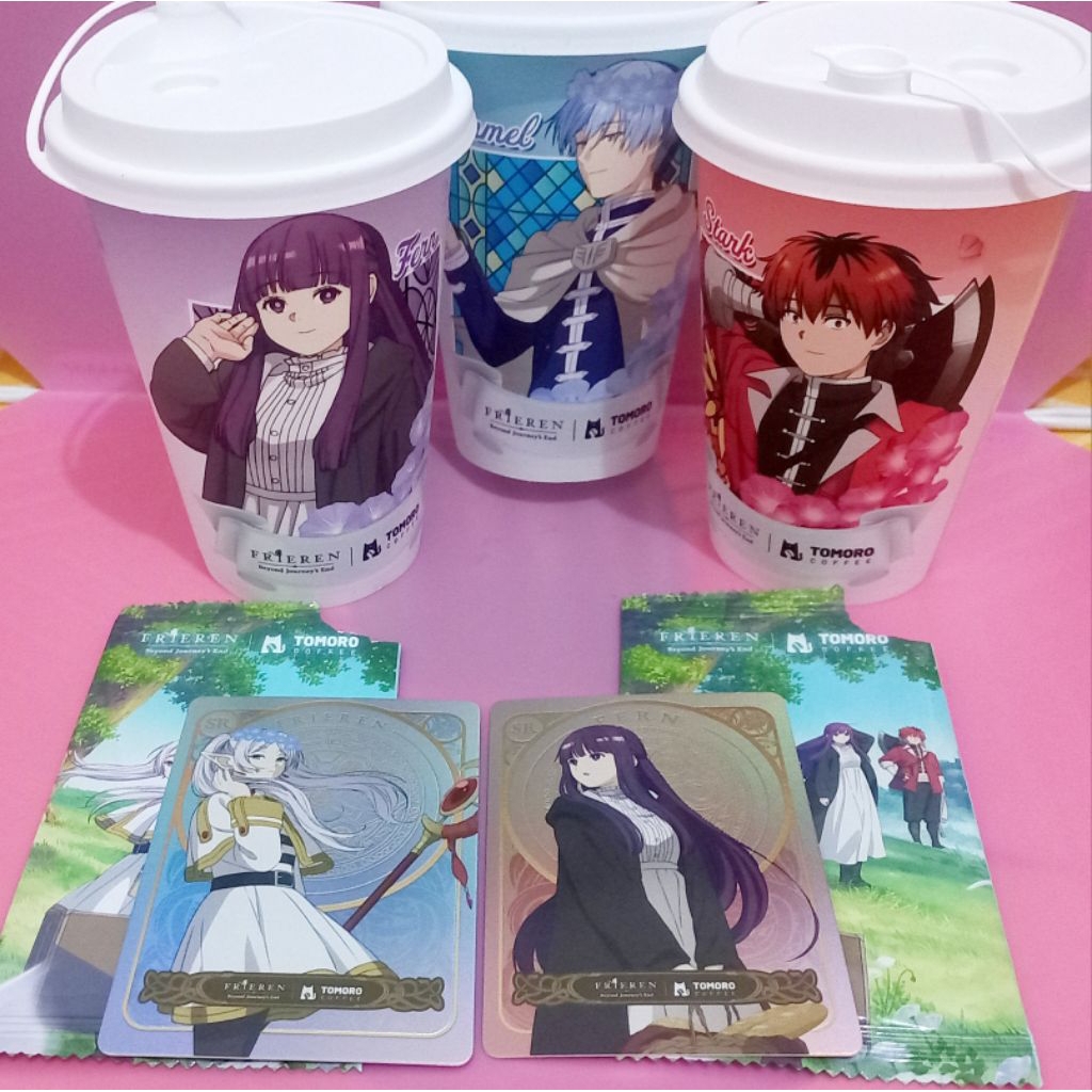 Sousou no Frieren x Tomoro Coffee Healing Series Anime Frieren, Fern, Stark, Himmel Acrylic Keychain