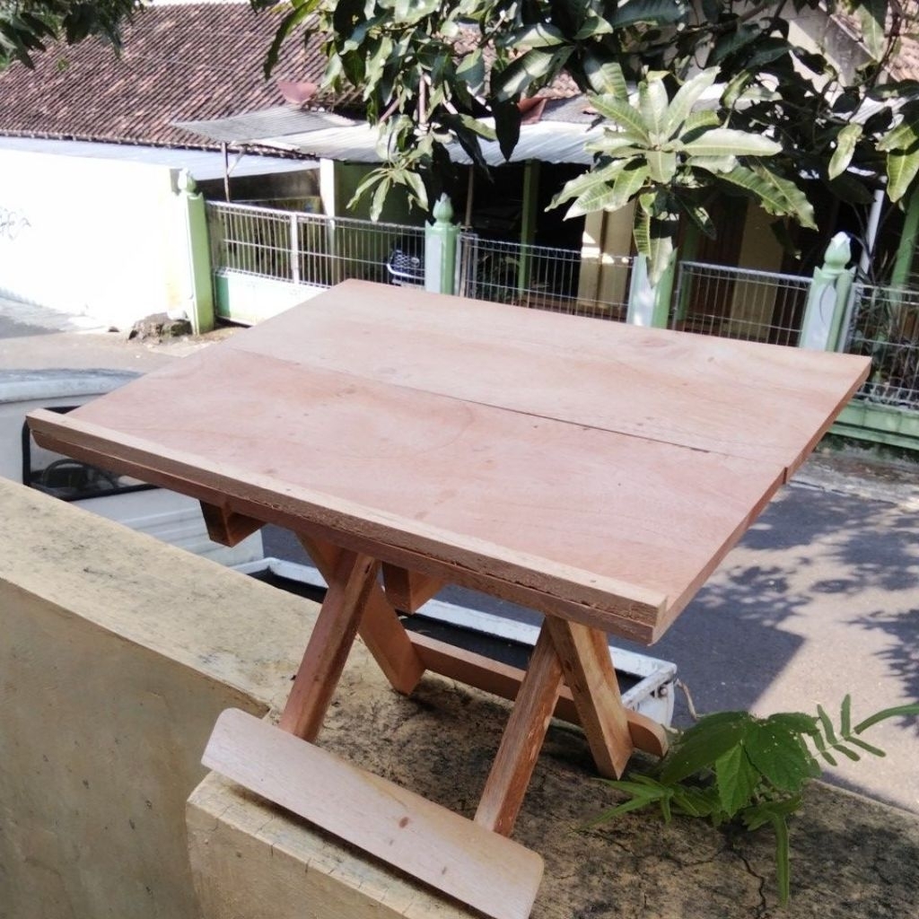 Meja Ngaji Lipat Miring meja Alquran Lipat rehal kayu mahoni MIRING POLOS 35 x 26