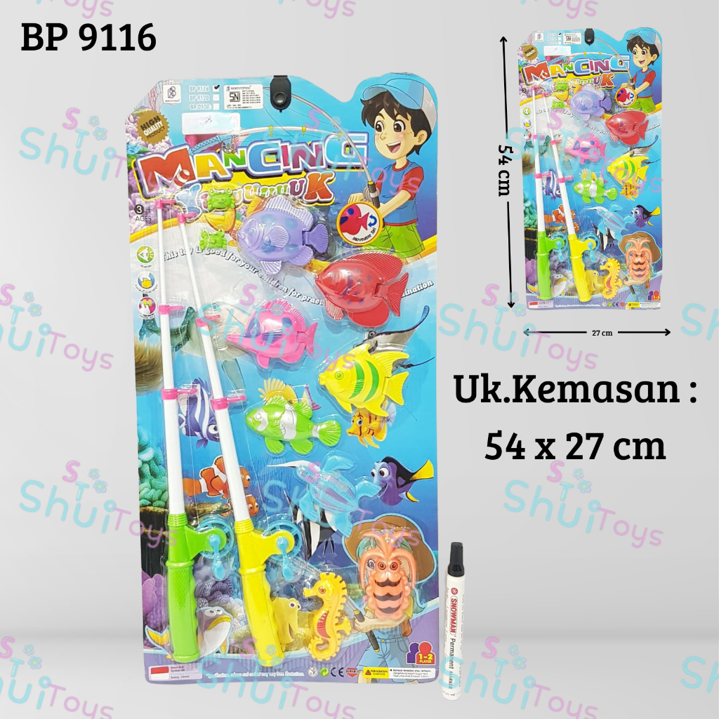 Mainan Pancing Ikan Magnet / Mainan Pancingan Ikan Anak / Mainan Edukasi Anak / Pancingan Magnet