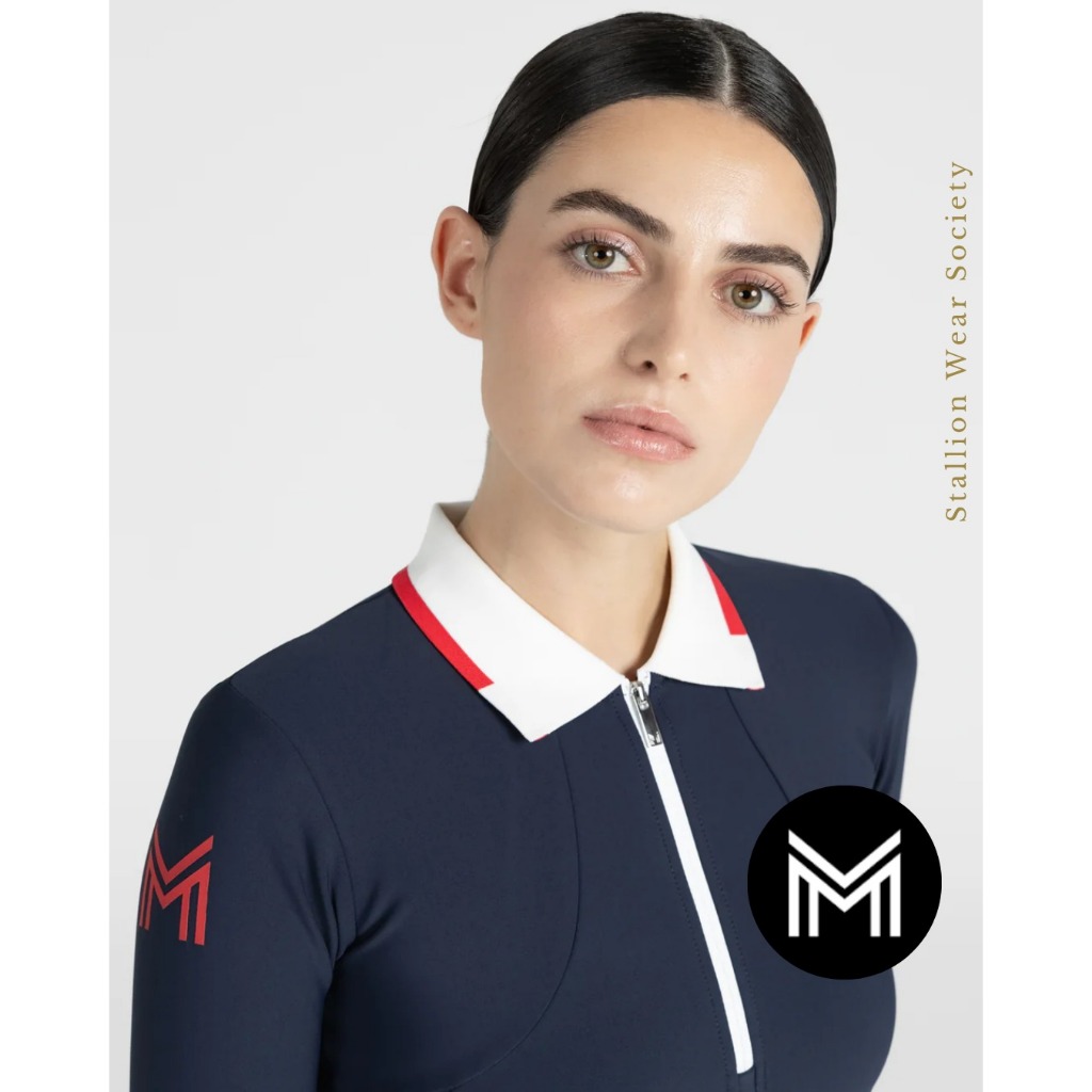 MAXIMILIAN  Concept Long Sleeve Polo Shirt (Navy)  in S Olahraga Berkuda