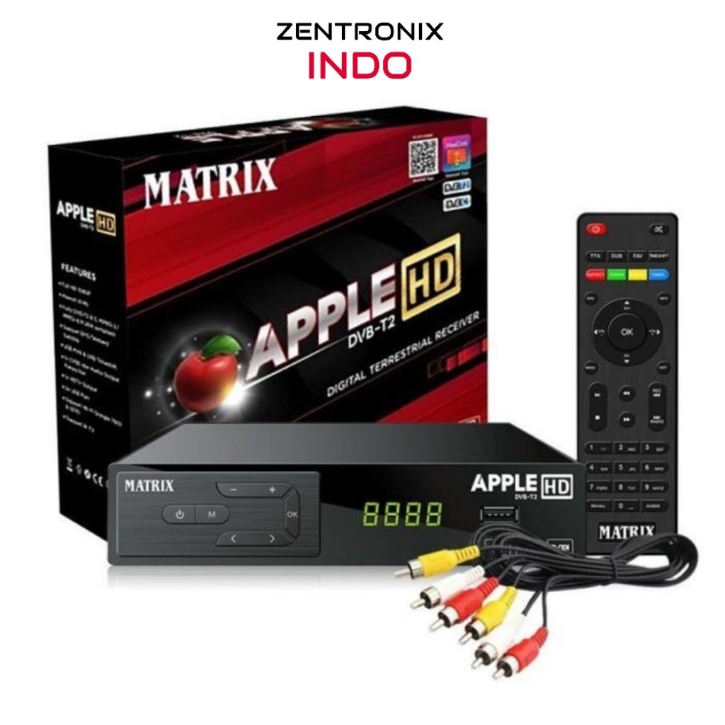 SET TOP BOX MATRIX MERAH APPLE HD