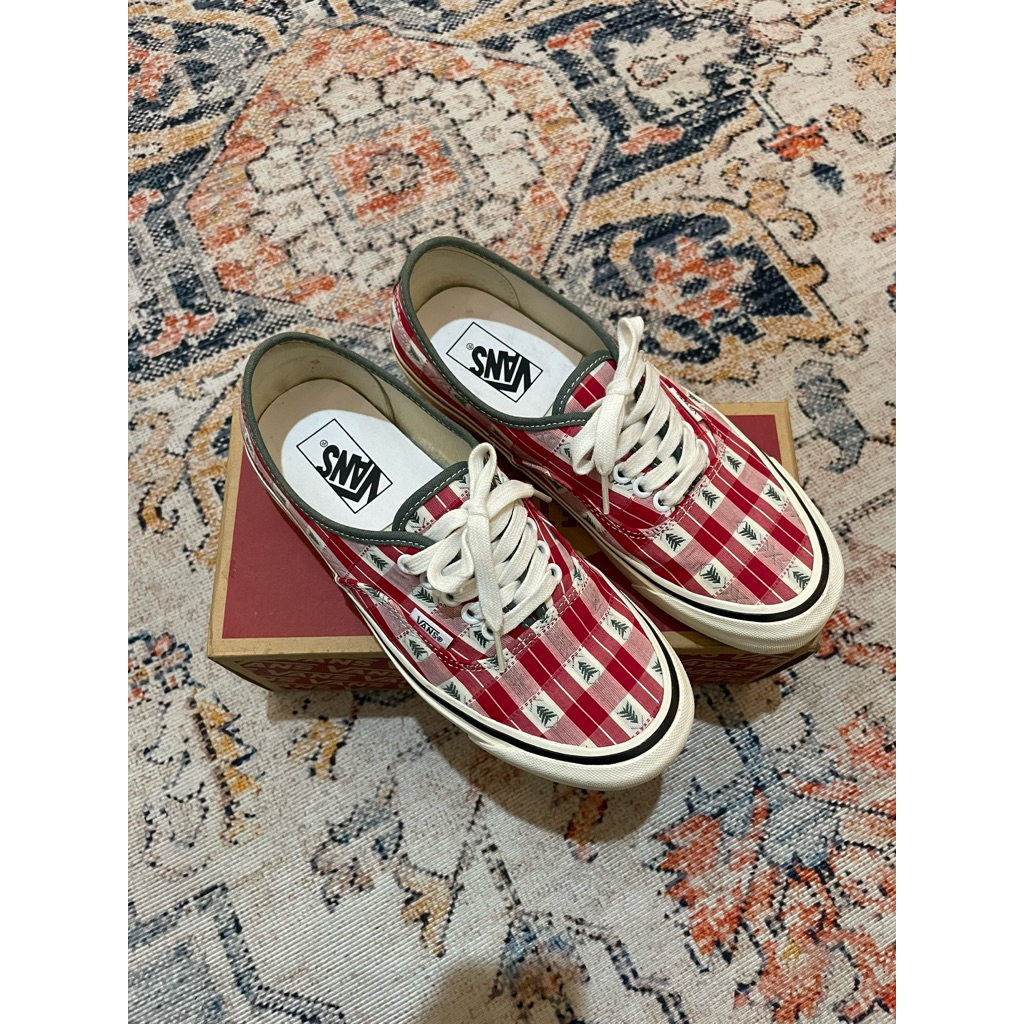 Vans authentic 44 dx anaheim og plaid red