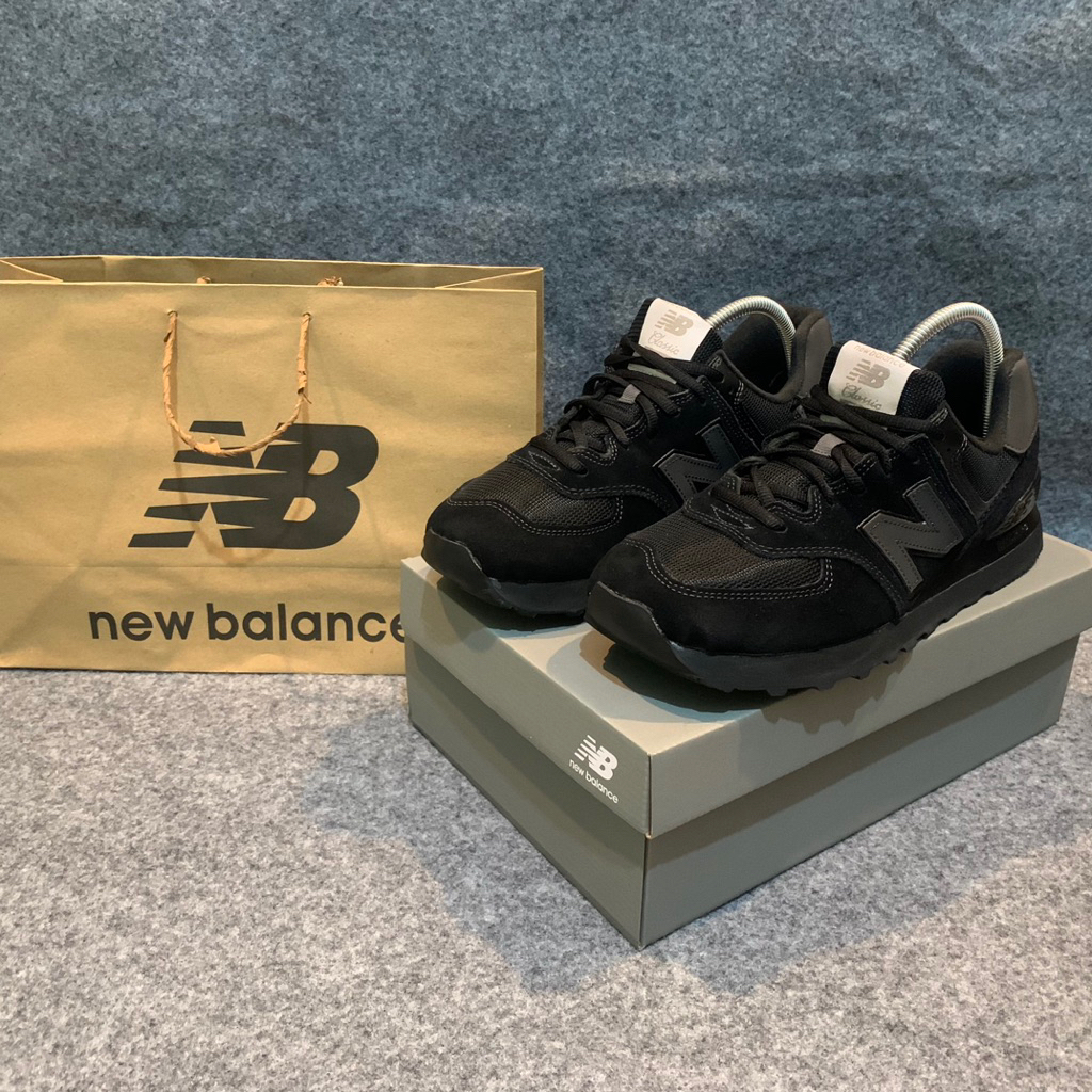 new balance second 574 full black