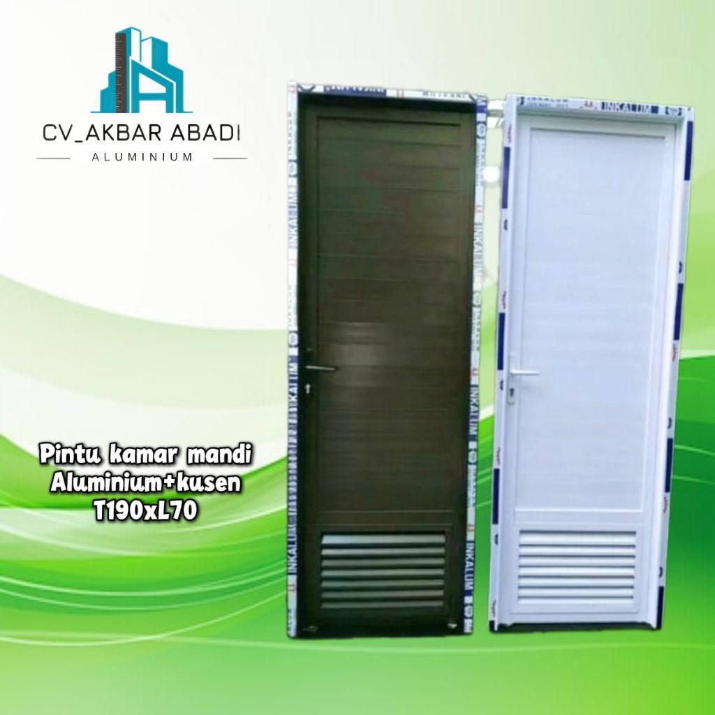 Pintu Kamar mandi Aluminium + Kusen(Bisa custom Ukuran)