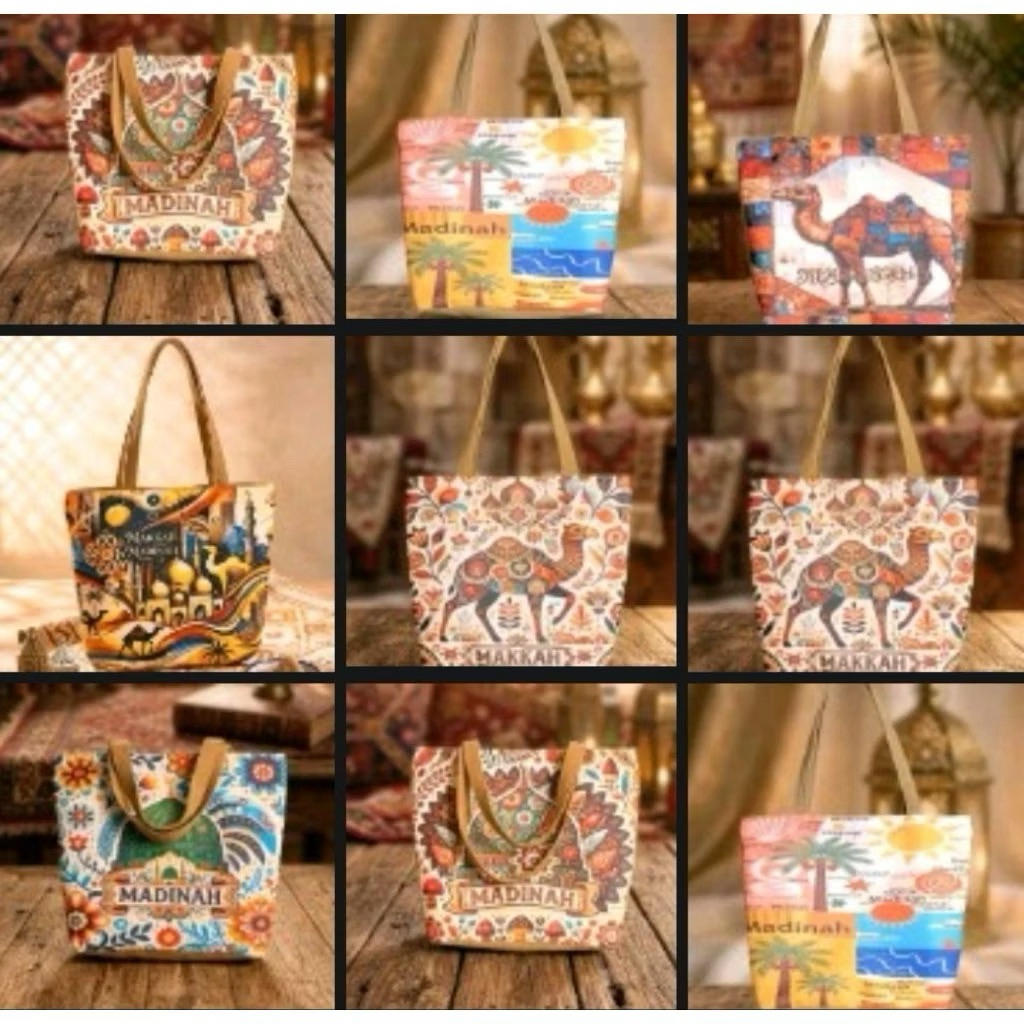Tote Bag Souvenir Haji Umroh Mekah madinah